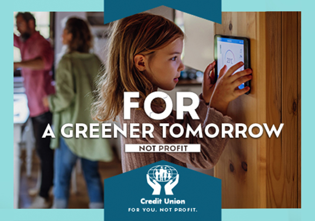 Irish League of credit unions, picture of a turning on the heating using a smart meter