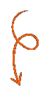 orange arrow spiraling down and pointing to text