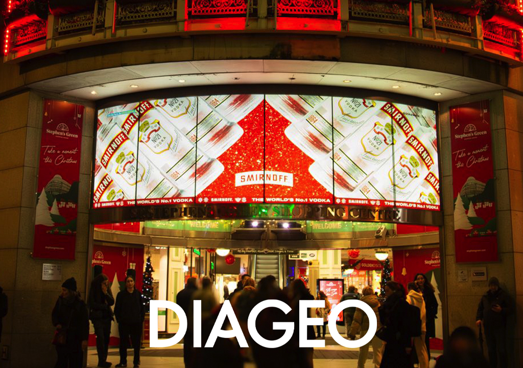 Smirnoff Christmas campaign for Diageo, lighting up st stephen's green shopping center in Dublin. Smirnoff Christmas campaign for Diageo, lighting up st stephen's green shopping center in Dublin.